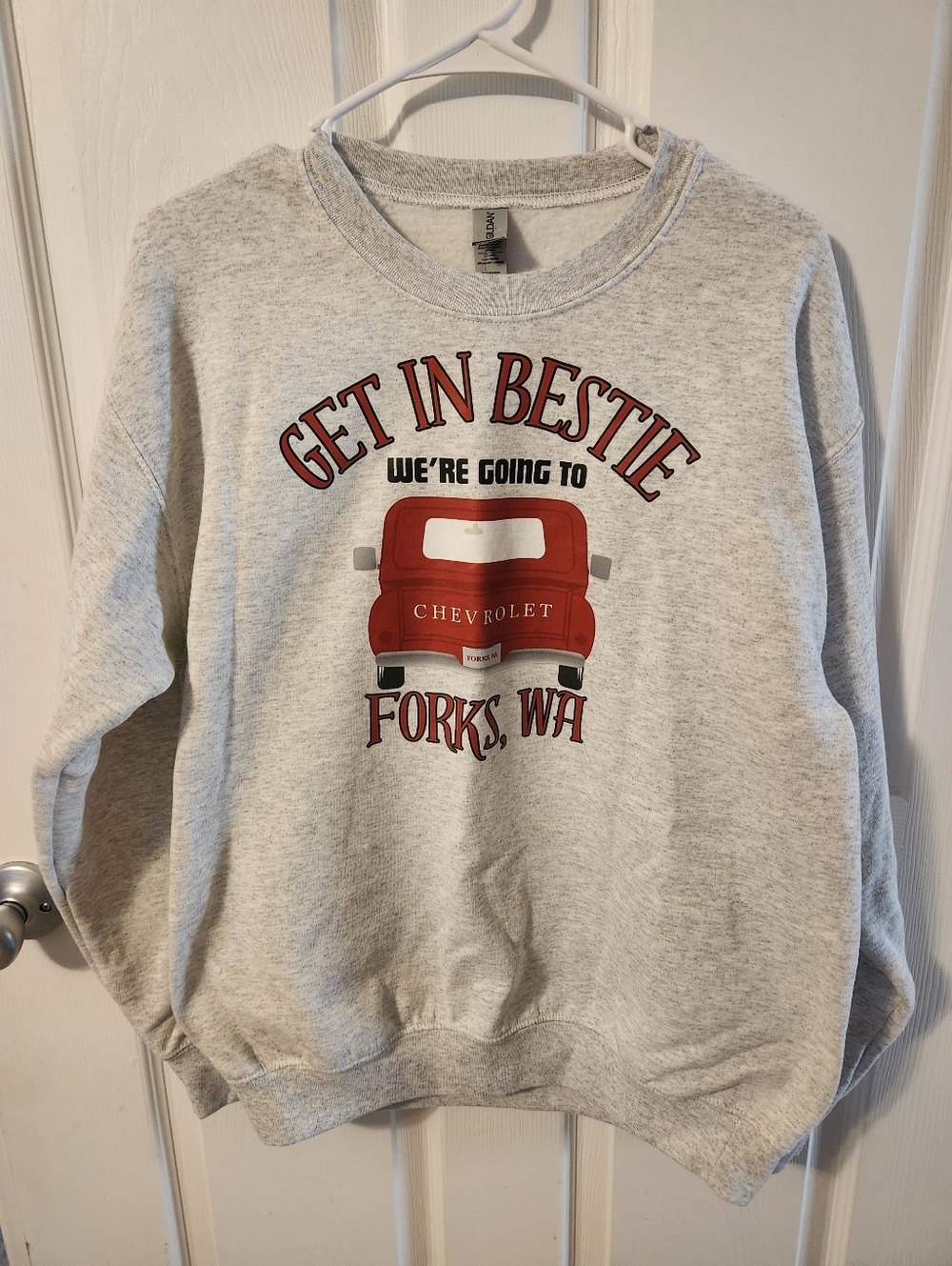 Get In Bestie Forks, WA Twilight Crewneck Sweatshirt